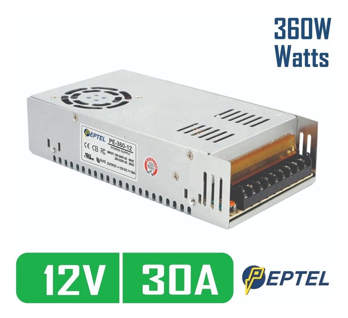 Fuente de poder switching 220V AC / 12V DC 30A 360W