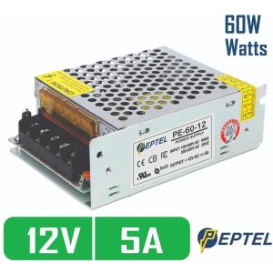 Fuente de poder switching 220V AC / 12V DC 5A 60W